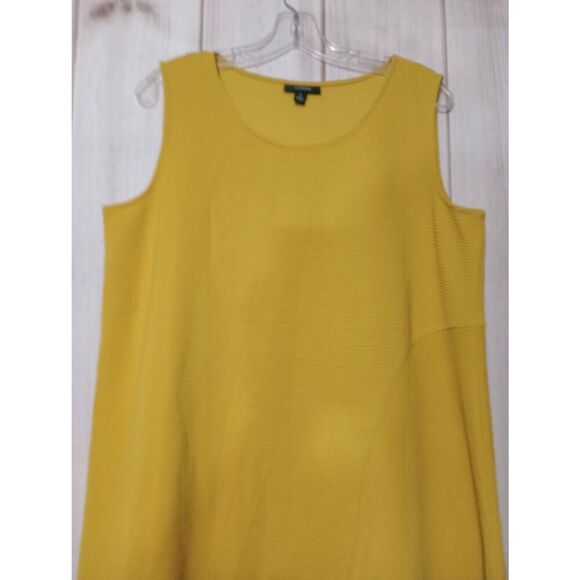 Alfani Shirt Ladies 1x Gold Sleeveless Asymmetrical‎ - Picture 3 of 6